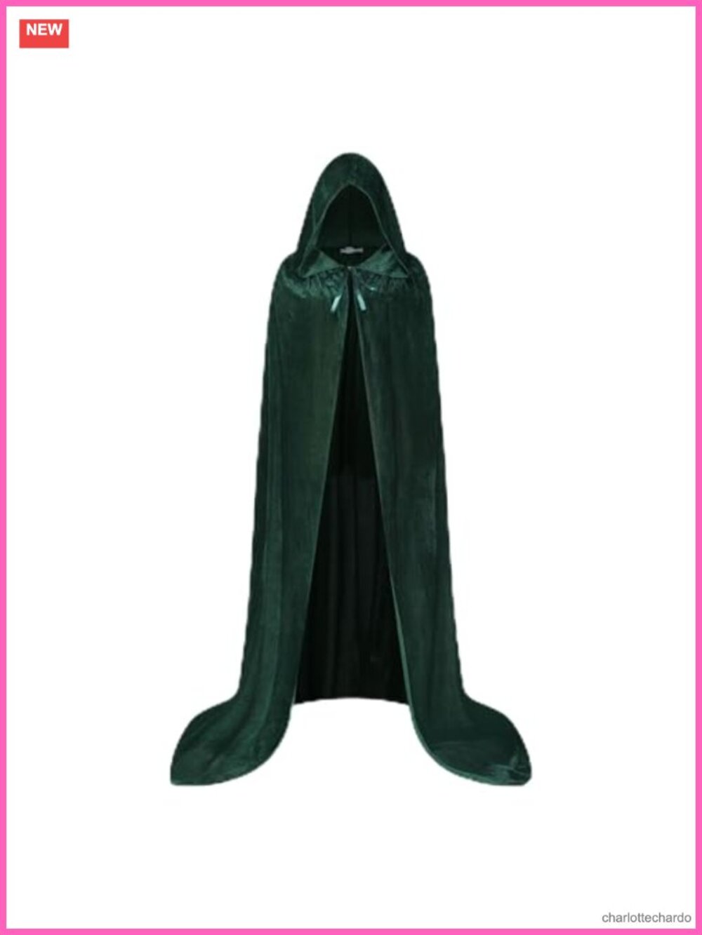 Velvet Hooded Cape Cloak Unisex Adult Halloween Costume